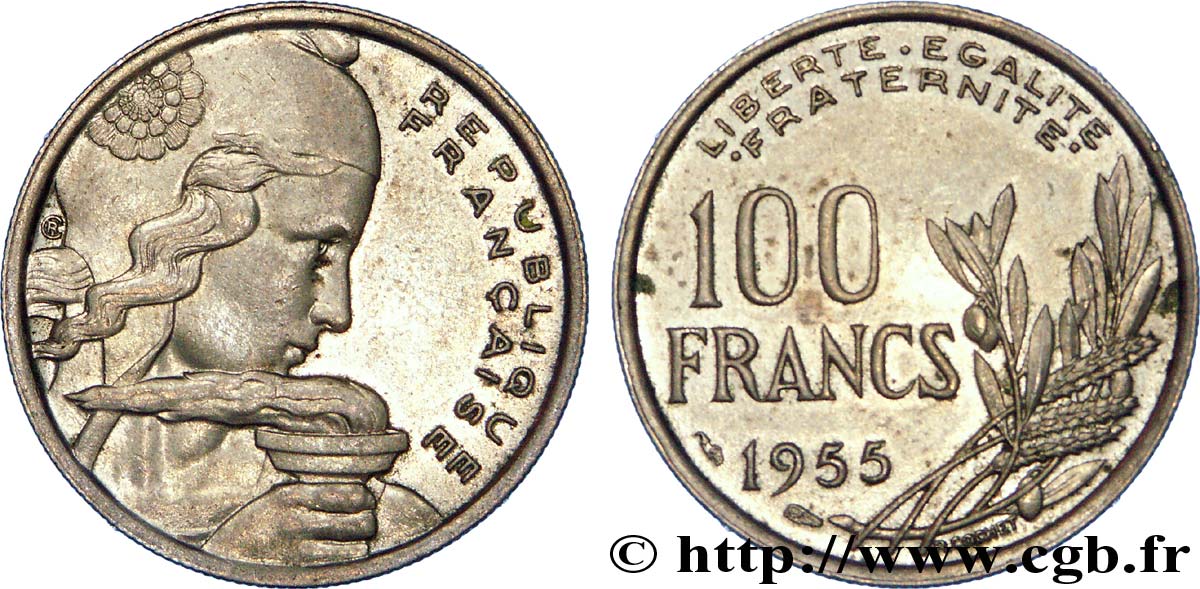 100 francs Cochet 1955  F.450/4 TTB 
