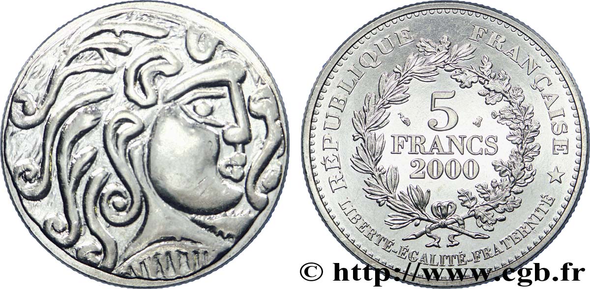 5 francs Statère des Parisii 2000 F.347/1 MS