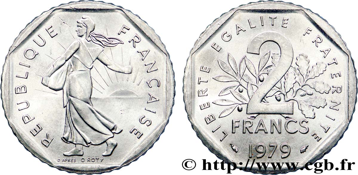 2 francs Semeuse, nickel 1979 Pessac F.272/3 MS