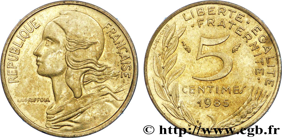 5 centimes Marianne 1985 Pessac F.125/21 EBC 