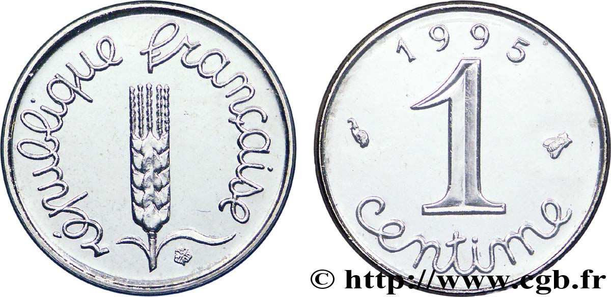 1 centime Épi, BU (Brillant Universel) 1995 Pessac F.106/55 FDC