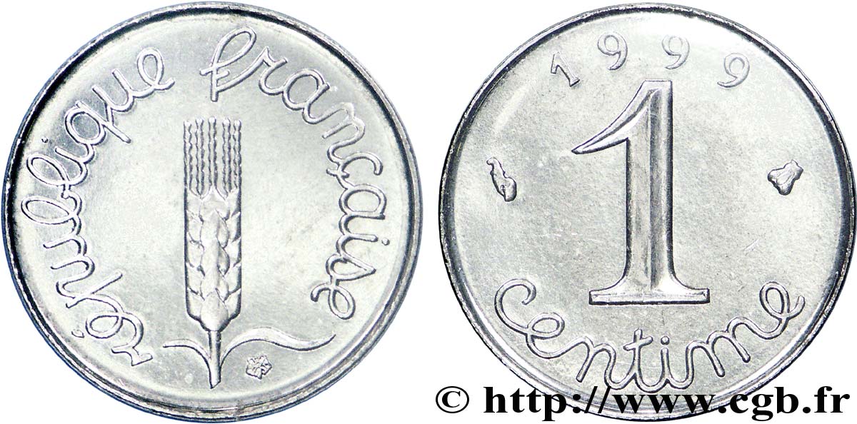 1 centime Épi, BU (Brillant Universel) 1999 Pessac F.106/59 FDC