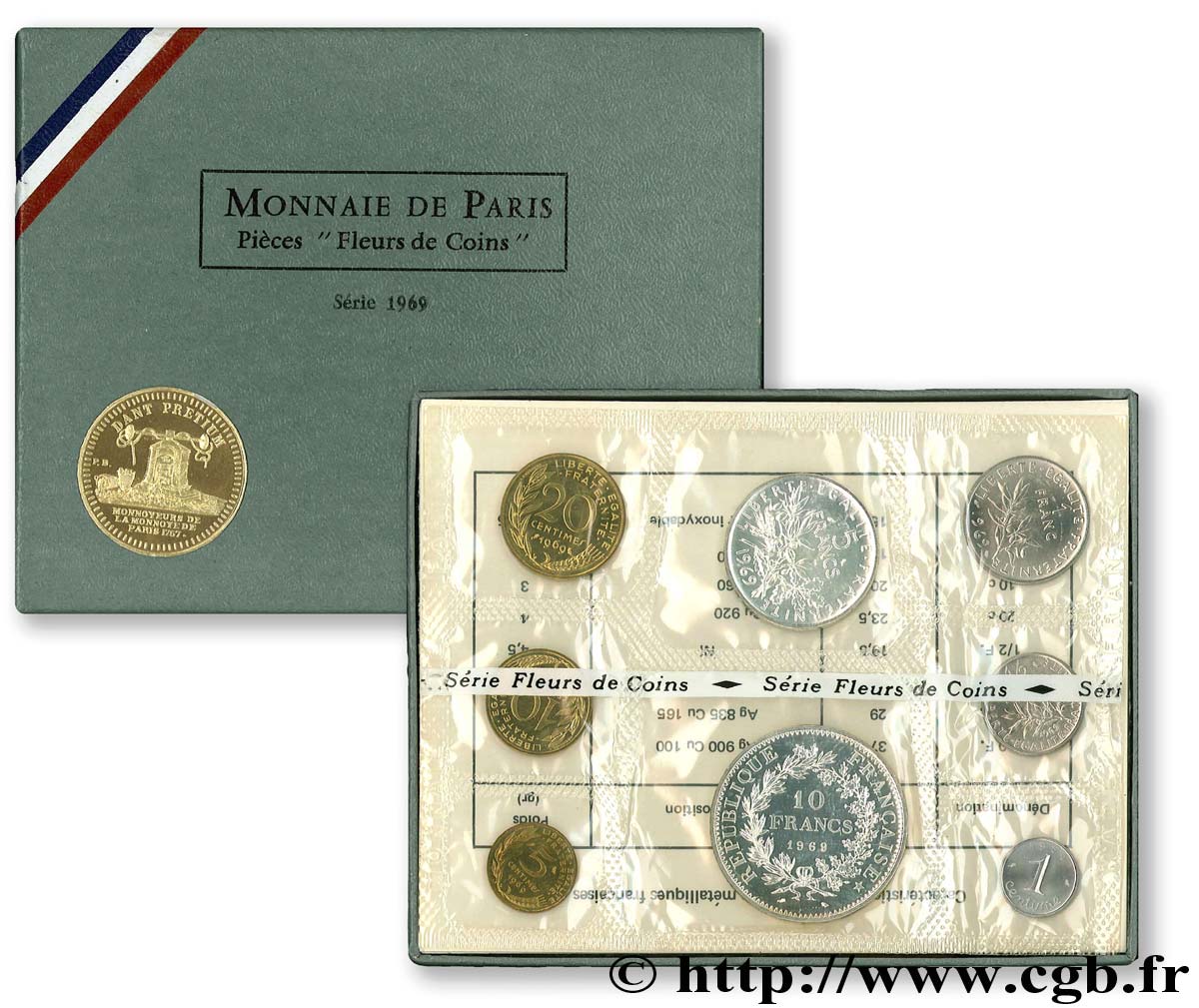 Boîte Fleur de Coins 1969 F.5000 10 FDC