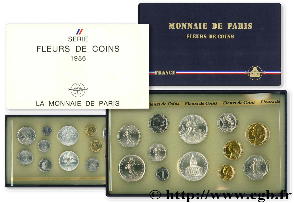 Boîte Fleur de Coins 1986  F.5000 43 MS 