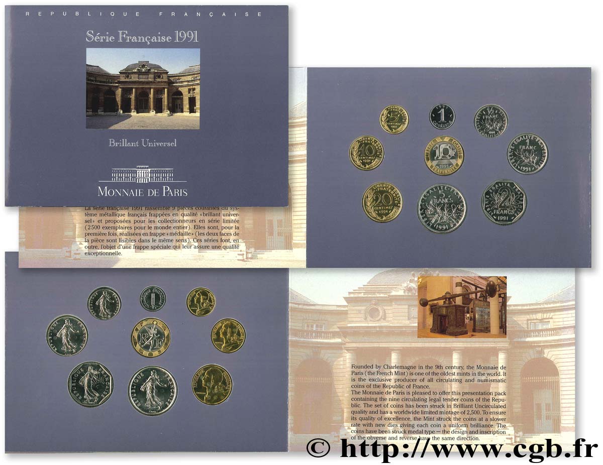 Série Brillant Universel 1991 F.5200 9 FDC
