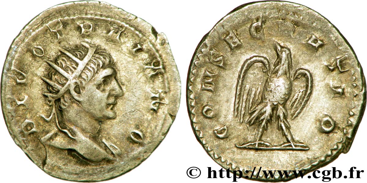 DIVI consecration of TRAJANUS DECIUS Antoninien AU
