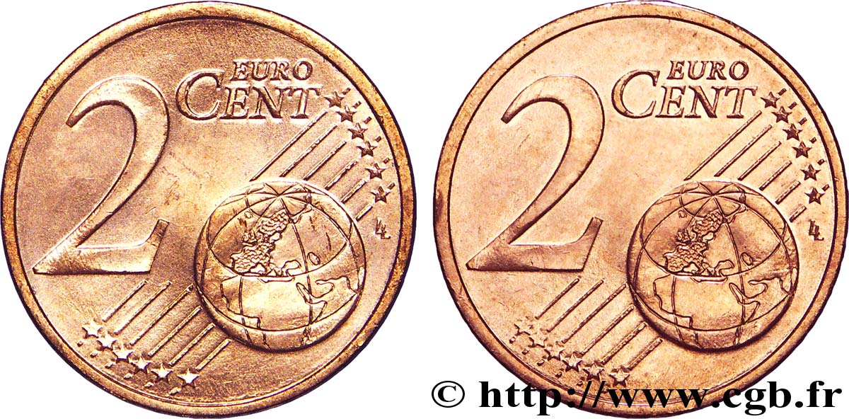 EUROPEAN CENTRAL BANK 2 centimes d’euro, double face commune n.d. MS
