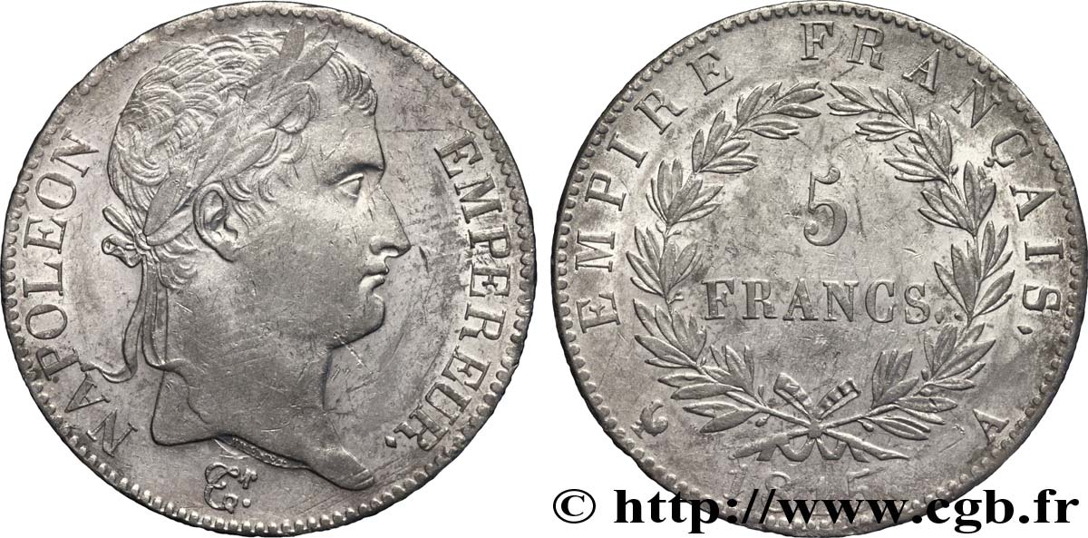 5 francs Napoléon Empereur, Cent-Jours 1815 Paris F.307A/1 SS 