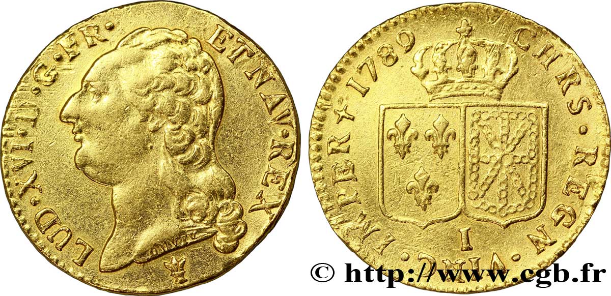 LOUIS XVI Louis d or aux écus accolés 1789 Limoges TTB