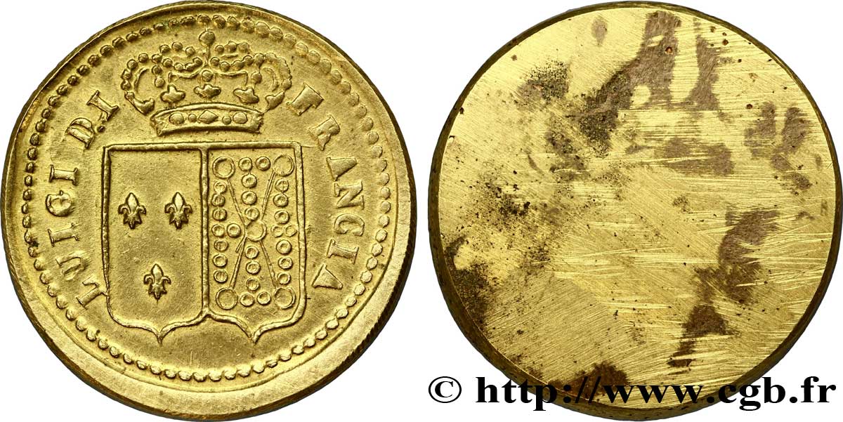 LOUIS XVI Poids monétaire pour le double louis d’or aux écus accolés n.d.  q.SPL
