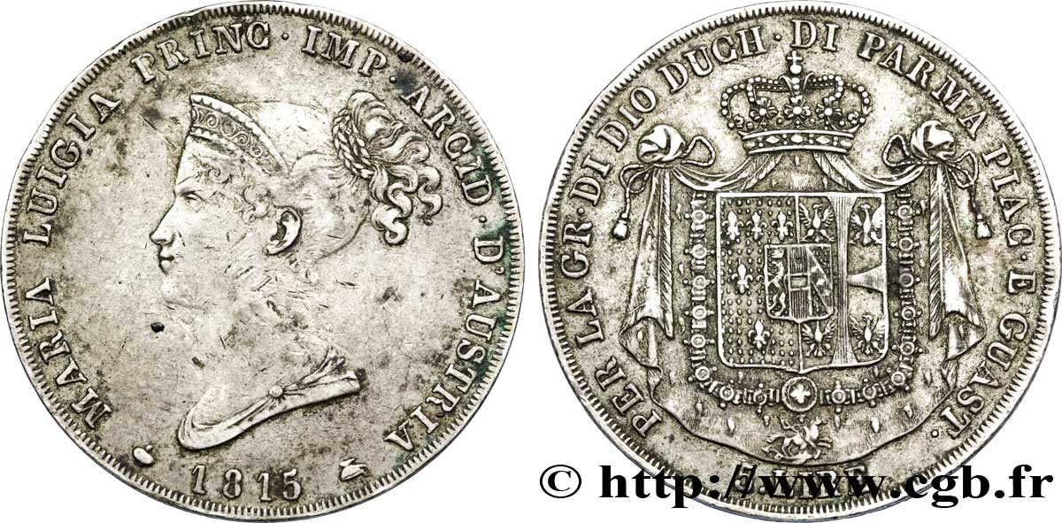 5 lire 1815  Milan VG.2387  TTB 