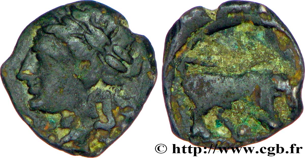 MASSALIA - MARSEILLE Micro bronze au taureau AU/VF