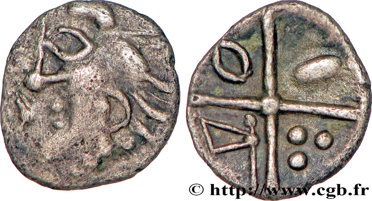 RUTÈNES (région de Rodez) Obole à la croix, S. 416 et 428, du type de Grabels TTB+/SUP