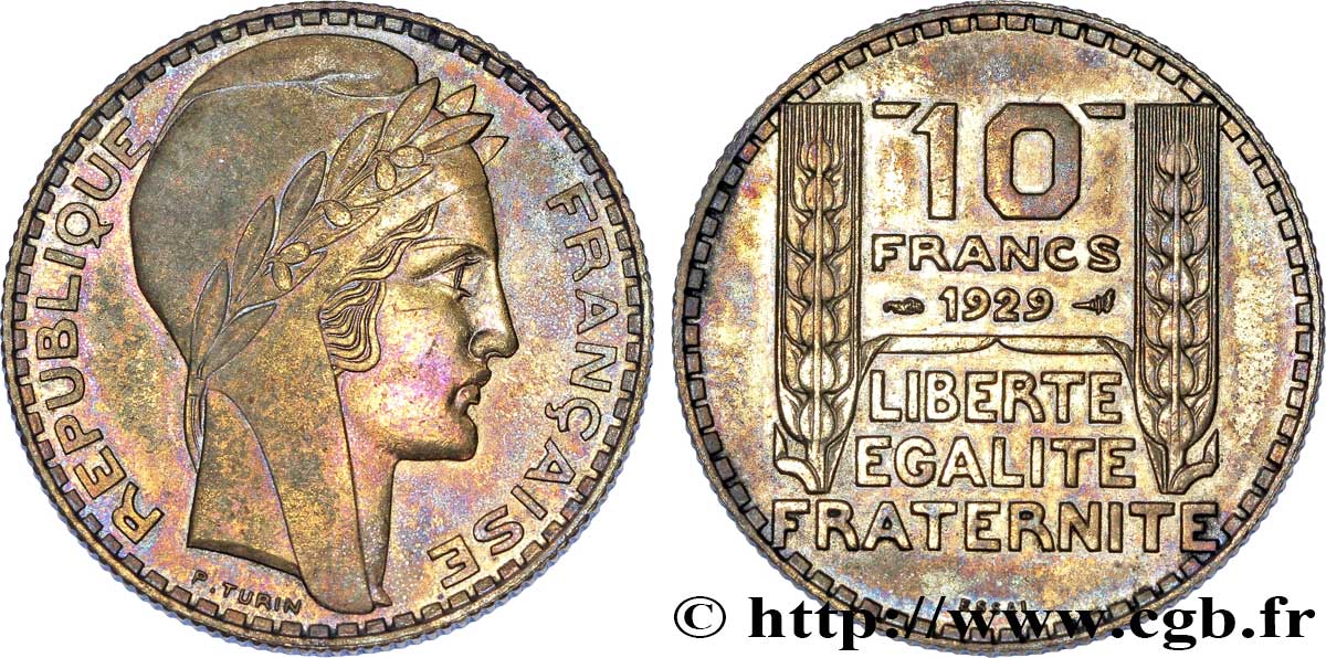 Essai de 10 francs Turin 1929 Paris F.360/1 AU 