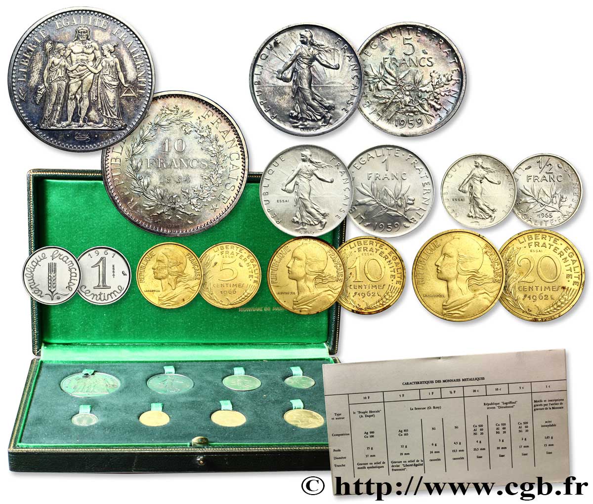 Boîte de la Commission monétaire de 1959 et années suivantes n.d. Paris F.364/2 SPL 