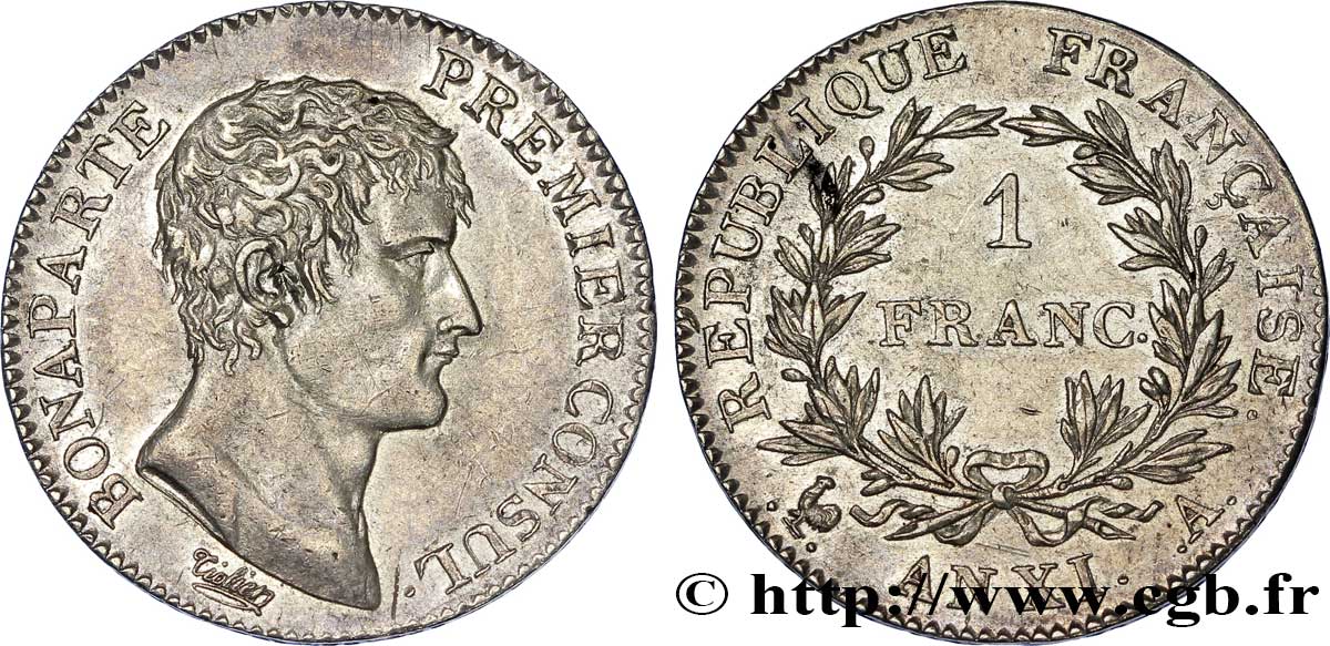 1 franc Bonaparte Premier Consul 1803 Paris F.200/1 TTB 