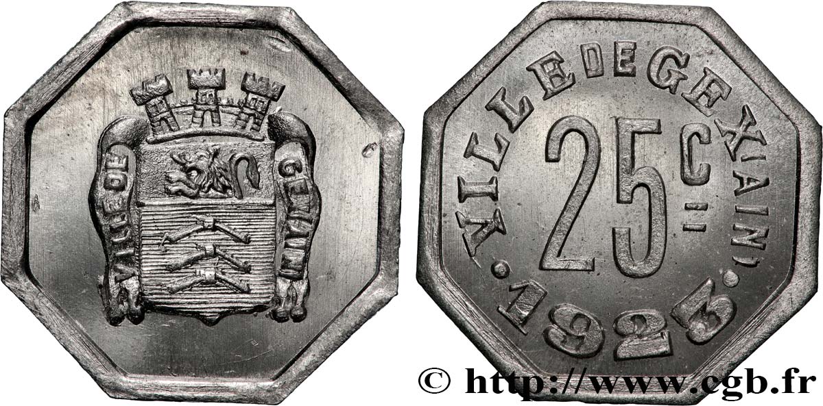 VILLE DE GEX 25 Centimes Ville de Gex SPL