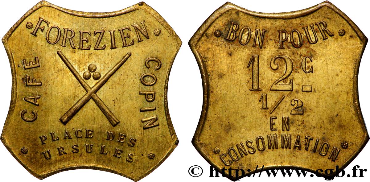 CAFES BRASSERIES ET RESTAURANTS 12 1/2 Centimes Céfé Forézien Copin - Saint Étienne SUP