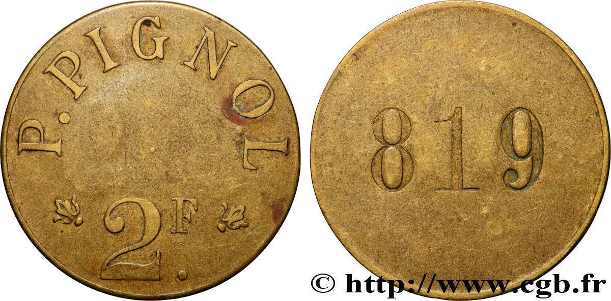 ENTREPRISES, INDUSTRIES ET COMMERCES DIVERS 2 Francs P. Pignol AU