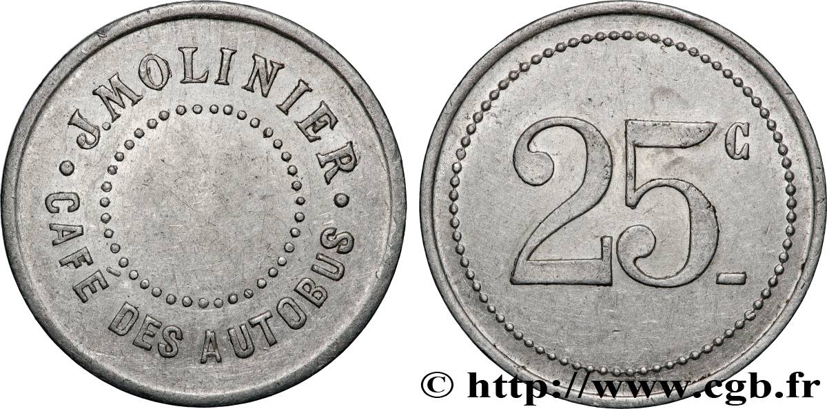 CAFES BRASSERIES ET RESTAURANTS 25 Centimes - Café des Autobus TTB+