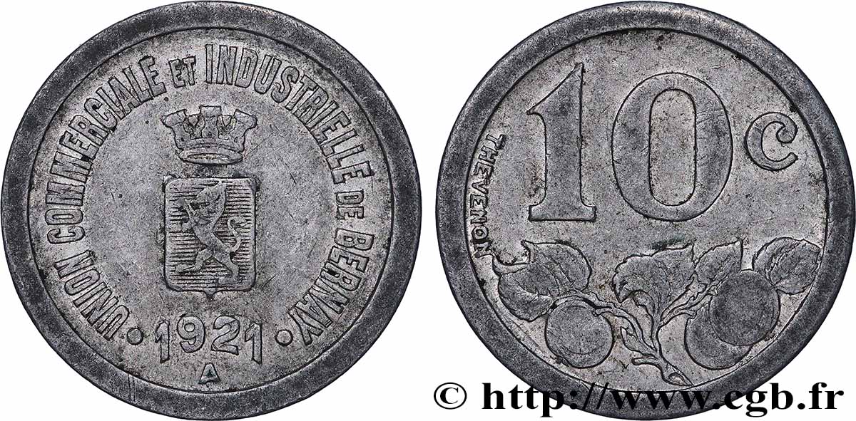 UNION COMMERCIALE ET INDUSTRIELLE 10 Centimes Union commerciale & industrielle - Bernay fSS