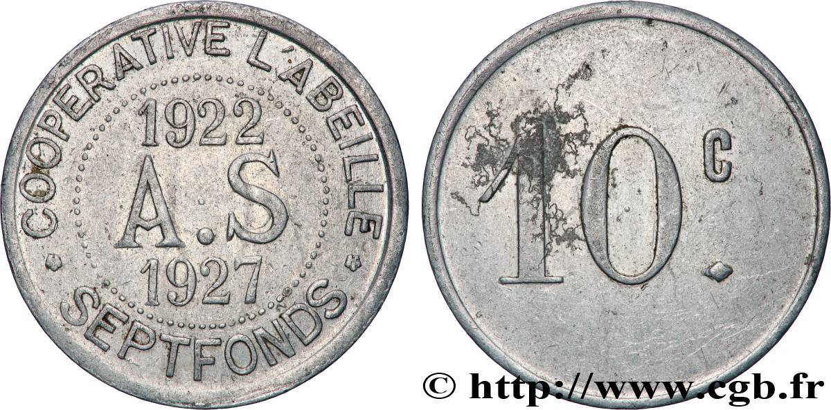 COOPERATIVE L’ABEILLE 10 Centimes Coopérative l’Abeille - Septfonds SS