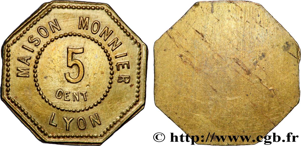 CAFES BRASSERIES ET RESTAURANTS 5 Centimes Maison Monnier - Lyon TTB+