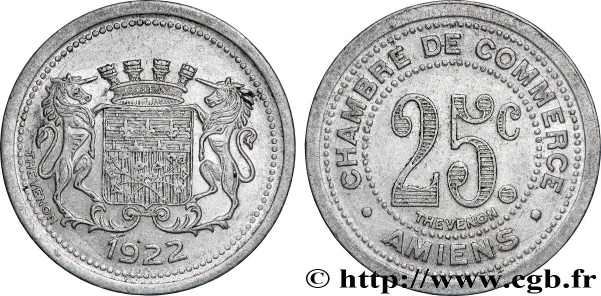 CHAMBRE DE COMMERCE 25 Centimes Chambre de commerce d’Amiens fVZ