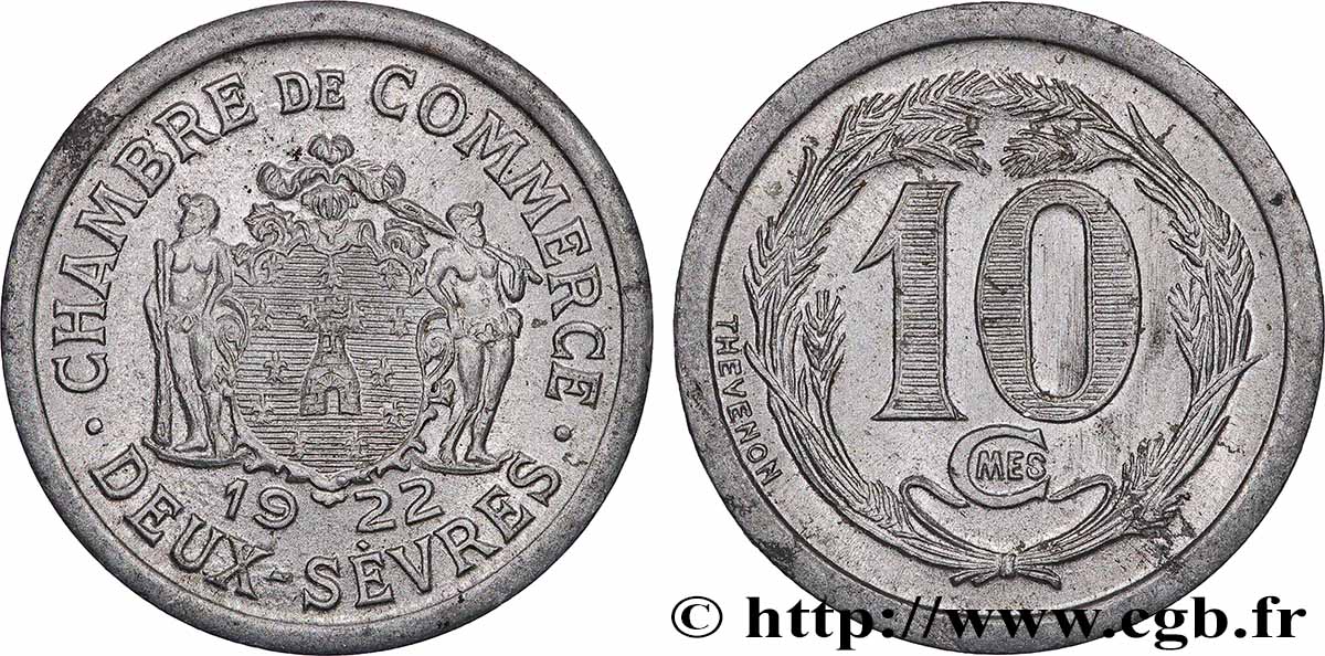 CHAMBRE DE COMMERCE DES DEUX-SEVRES 10 Centimes Chambre de Commerce des Deux-Sèvres SUP