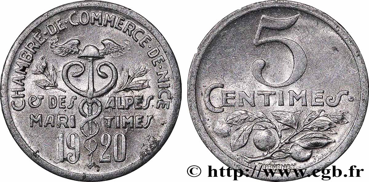 CHAMBRES DE COMMERCE 5 Centimes Chambre de commerce de Nice & Alpes maritimes q.SPL