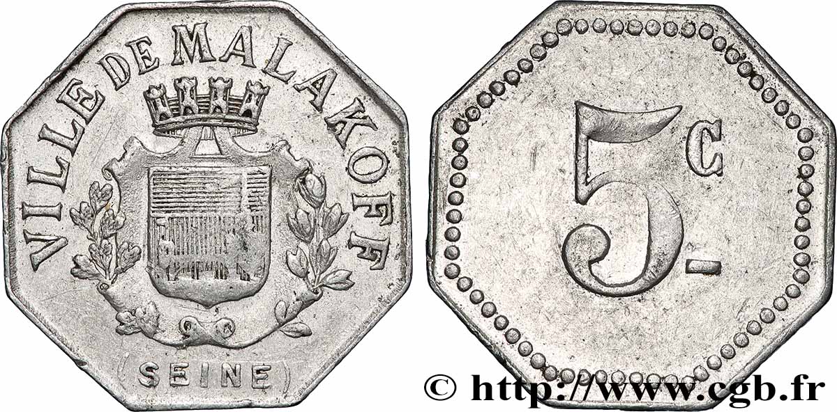 VILLES ET MAIRIES 5 Centimes Ville de Malakoff XF
