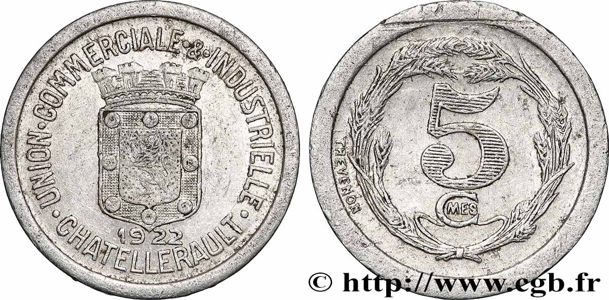 UNION COMMERCIALE & INDUSTRIELLE 5 Centimes Union Commerciale & industrielle - Chatellerault XF