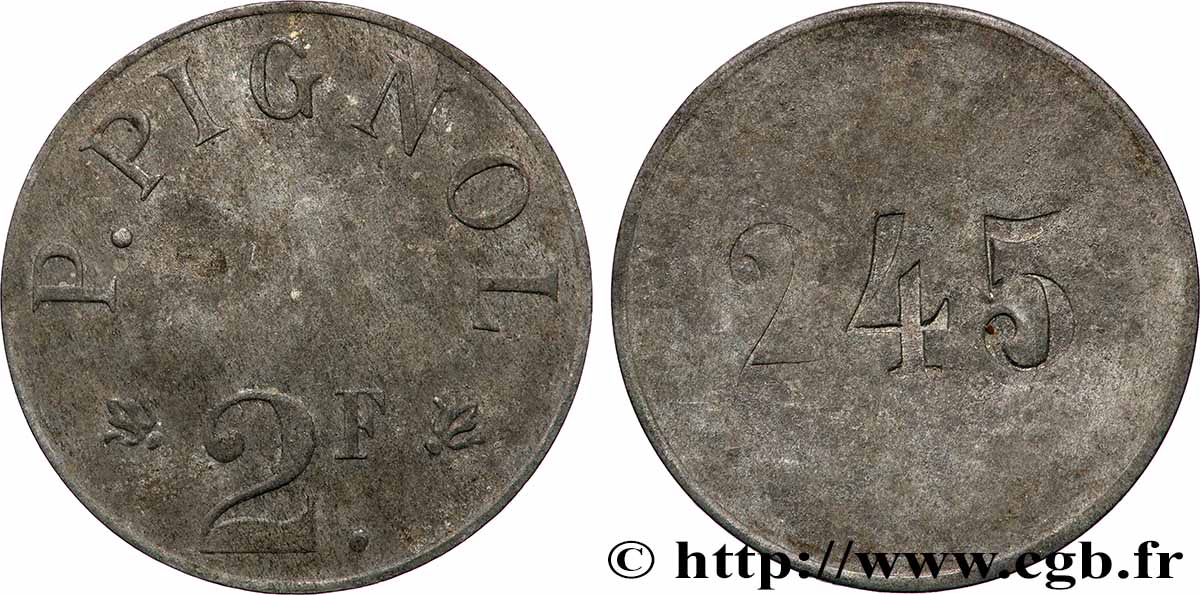 ENTREPRISES, INDUSTRIES ET COMMERCES DIVERS 2 Francs P. Pignol fVZ