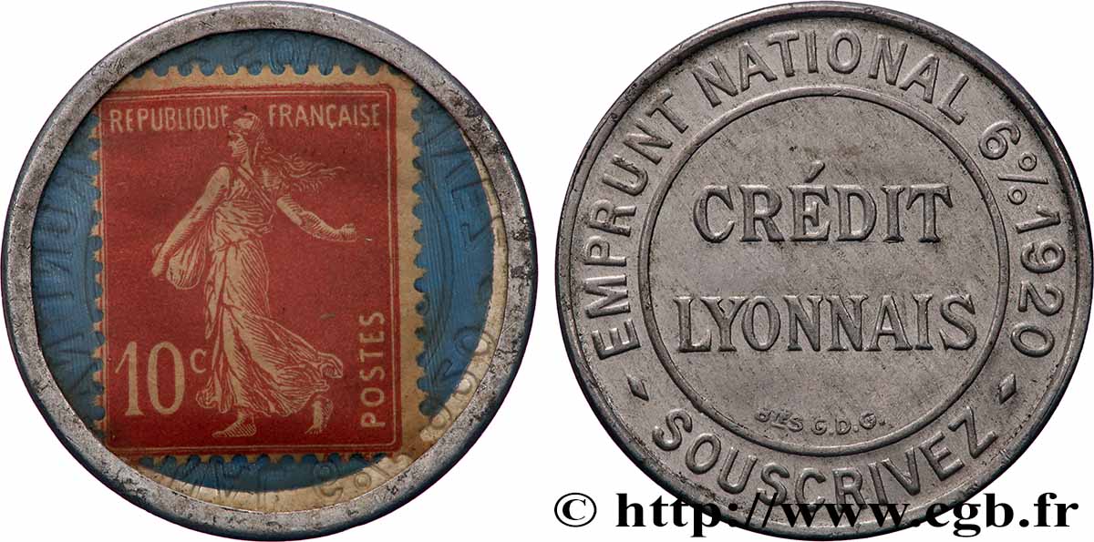 CREDIT LYONNAIS Timbre 10 Centimes Crédit Lyonnais SPL
