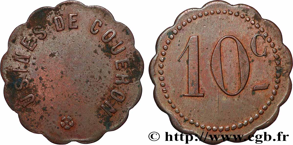 USINES DE COUERON 10 Centimes Usines de Couéron SS