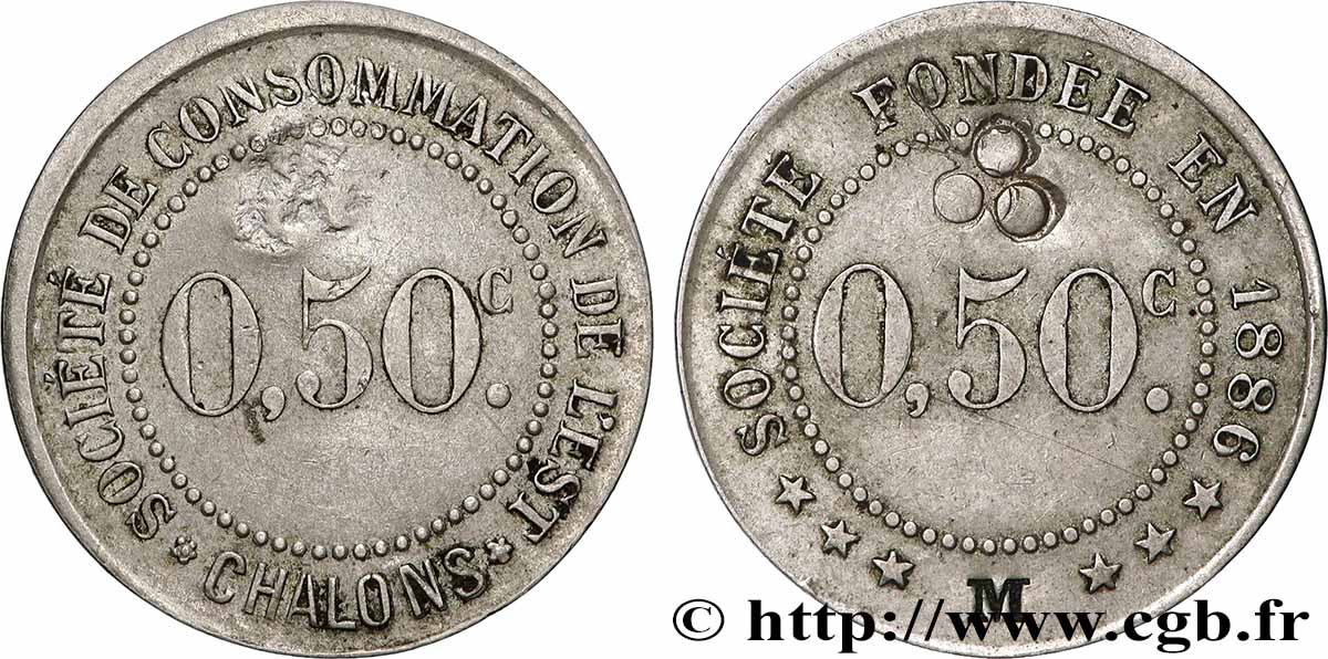 SOCIETE DE CONSOMMATION DE L’EST 0,50 Centime Sté de consommatio de l’Est - Châlons SS