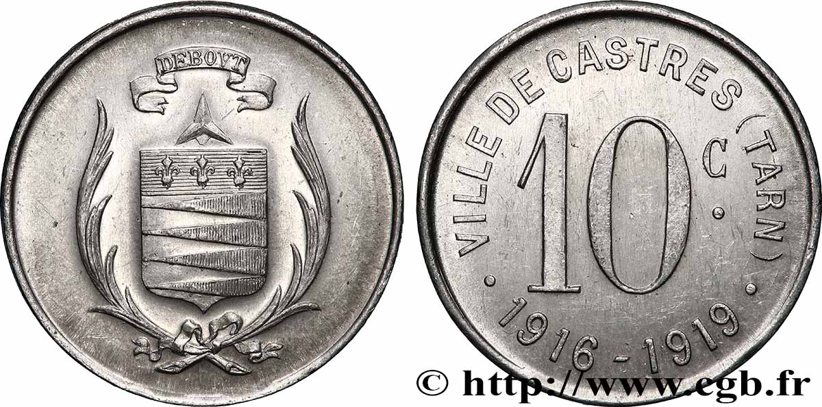 VILLE DE CASTRES 10 Centimes Ville de Castres VZ