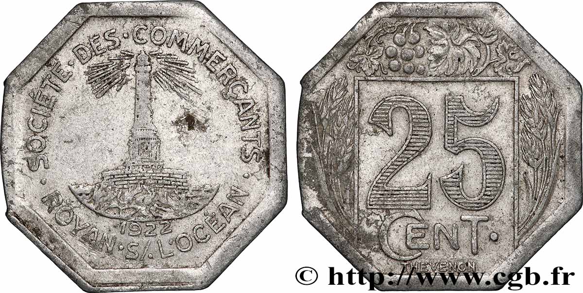 SOCIETE DES COMMERCANTS 25 Centimes Société des Commerçants de Royan fSS