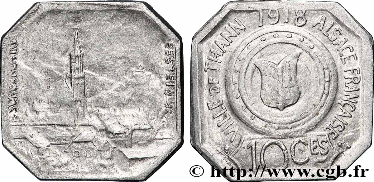 VILLES ET MAIRIES 10 Centimes Ville de Thann SS