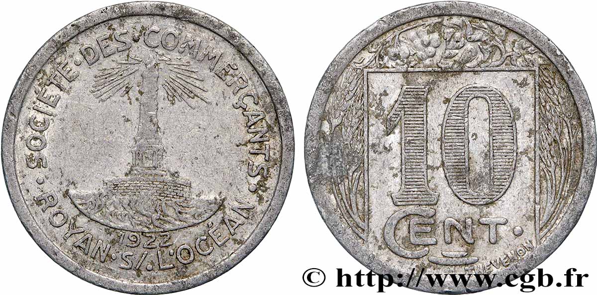 SOCIETE DES COMMERCANTS 10 Centimes Société des Commerçants Royan S/ l’Océan VF