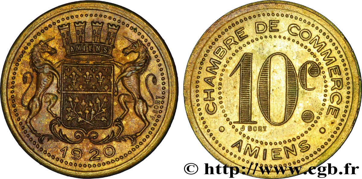 CHAMBRE DE COMMERCE ESSAI 10 Centimes AU
