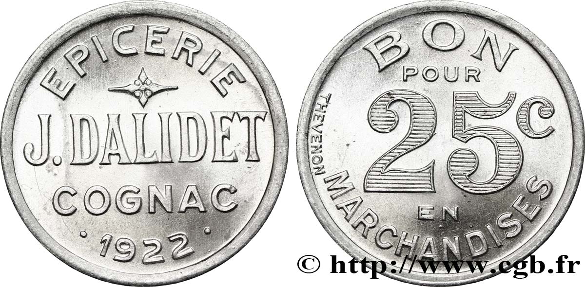 EPICERIE J. DALIDET 25 Centimes EBC
