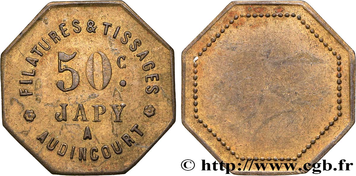 USINES JAPY 50 CENTIMES XF