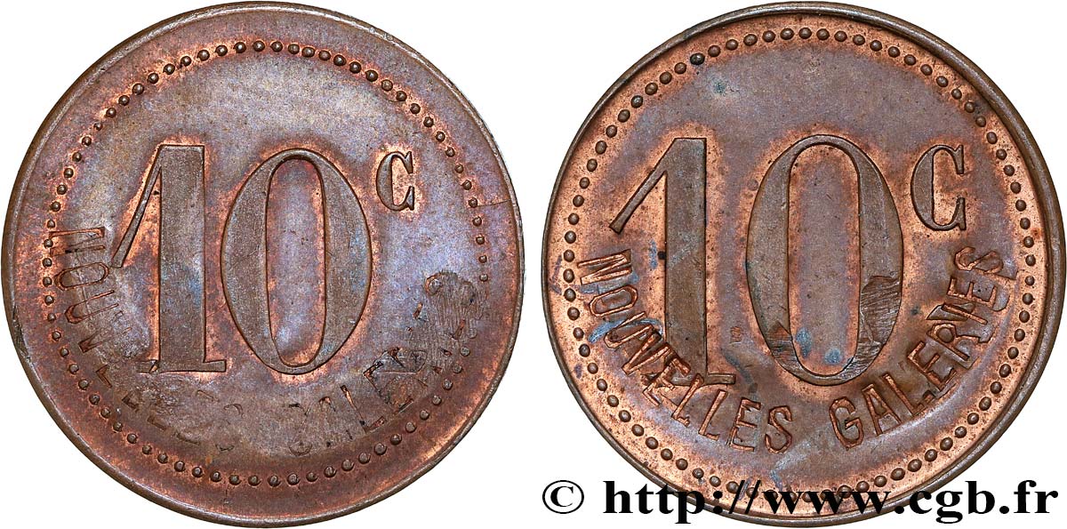 NOUVELLES GALERIES 10 CENTIMES XF