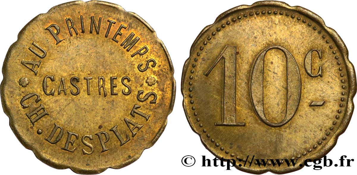 AU PRINTEMPS - CH. DESPLATS 10 Centimes XF