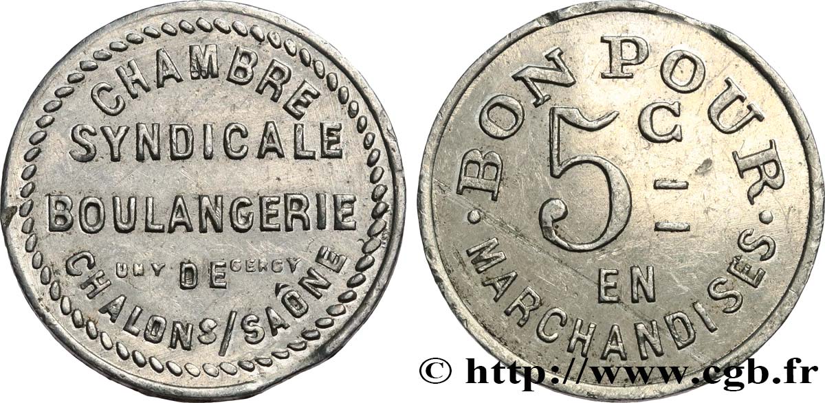 Chambre Syndicale Boulangerie 5 Centimes SS