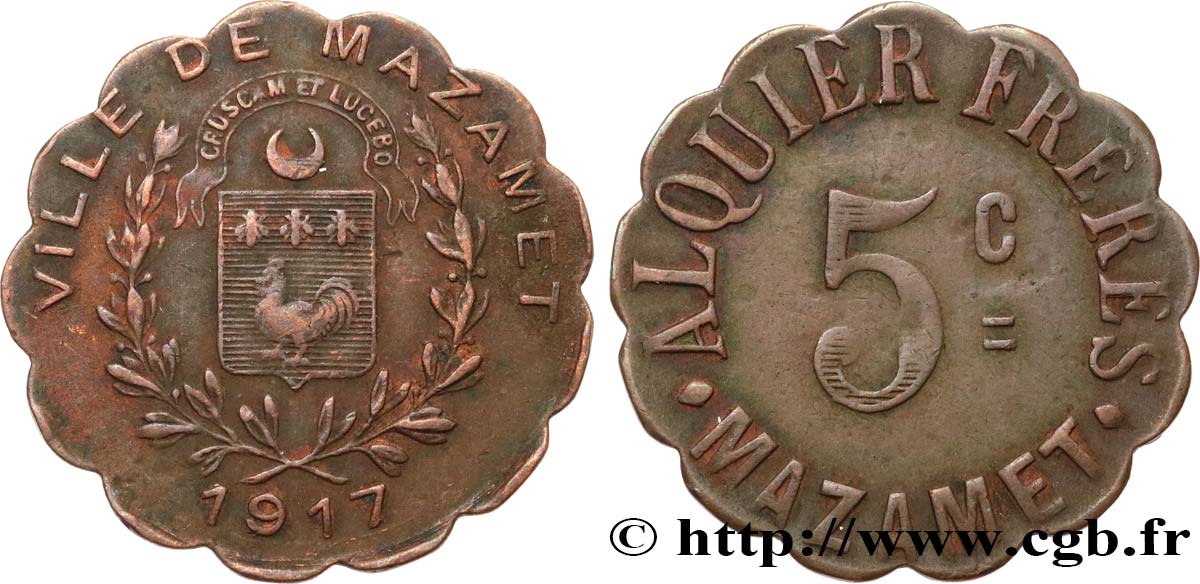 ALQUIER FRERES 5 Centimes XF