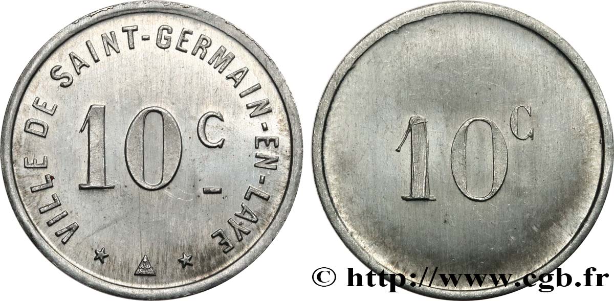 VILLE DE SAINT-GERMAIN-EN-LAYE 10 Centimes AU