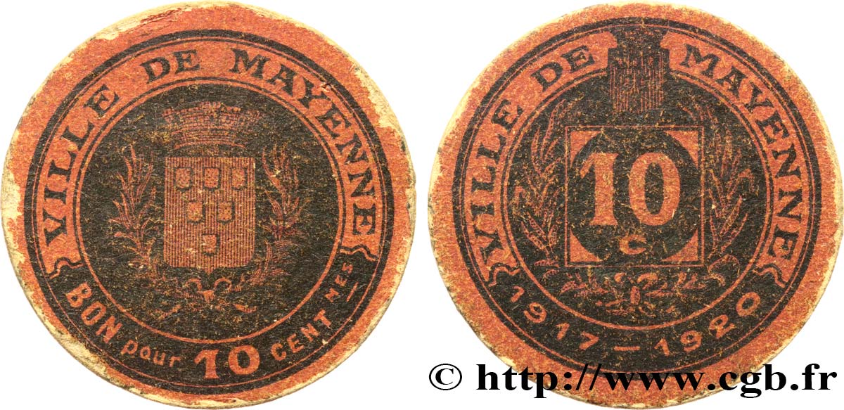 Ville de Mayenne 10 Centimes BB