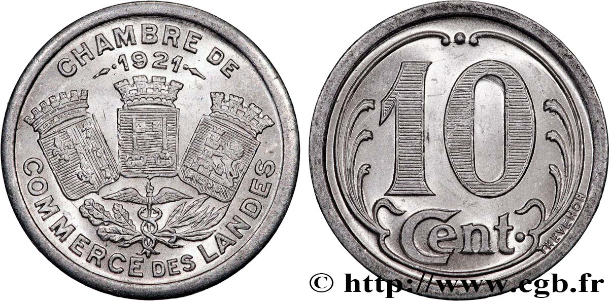 CHAMBRE DE COMMERCE DES LANDES 10 Centimes Chambre de Commerce des Landes EBC